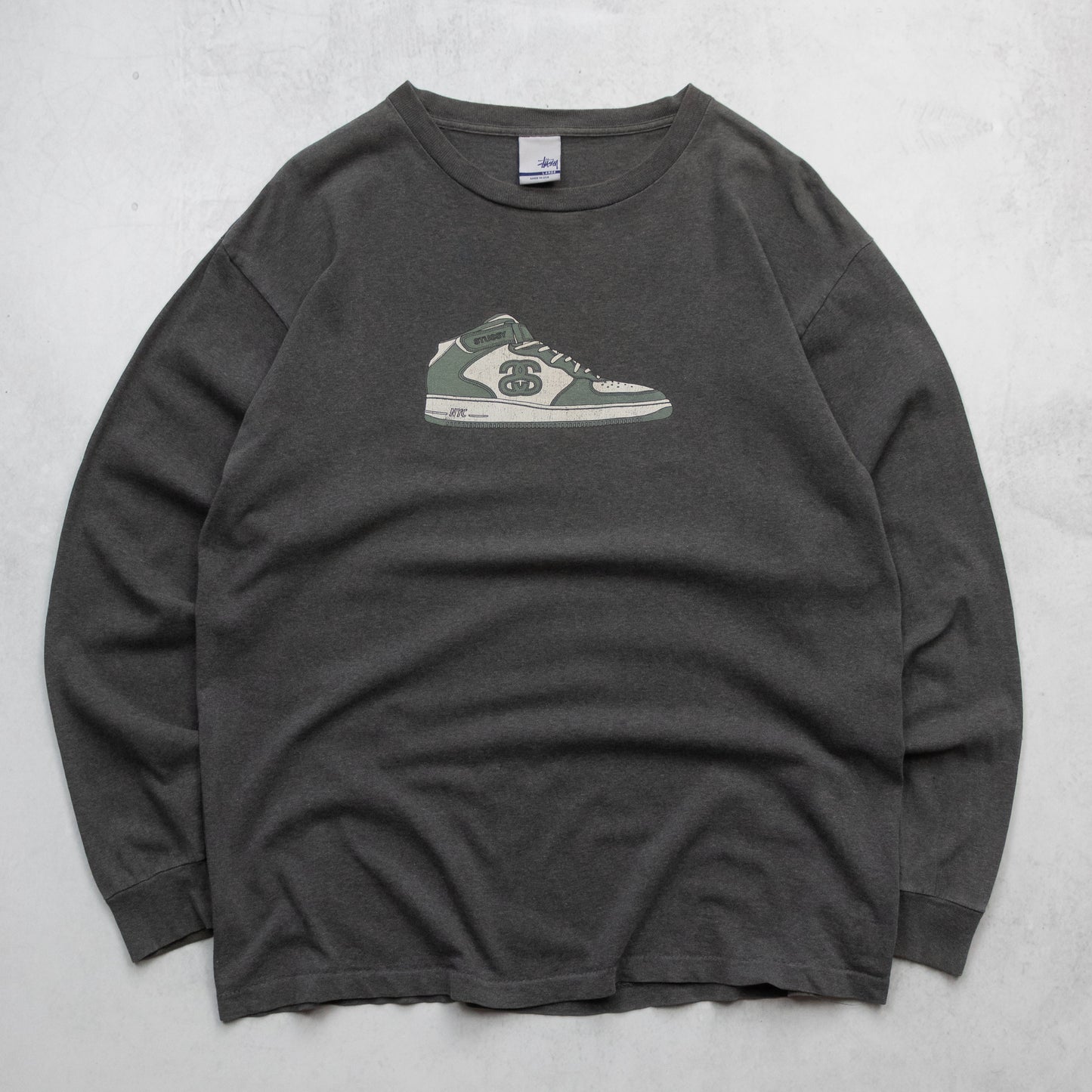 Vintage 90s Stussy Air Force One Longsleeve Tee - L