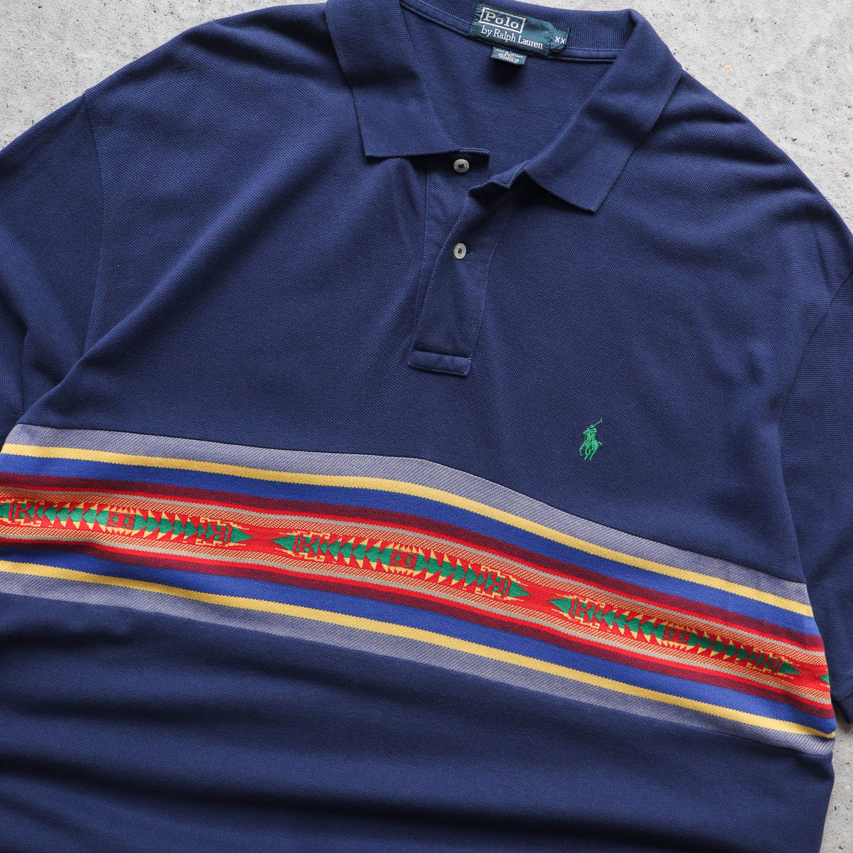 Polo Ralph Lauren Aztec Polo Shirt – 90s (XXL)