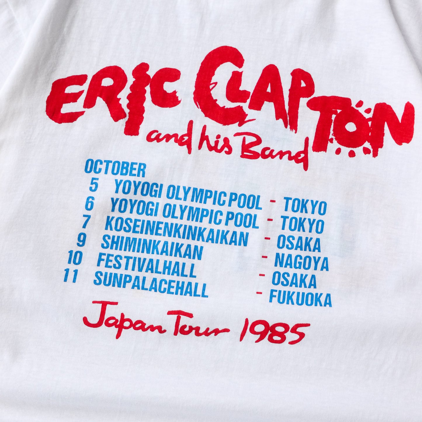 Vintage 1985 Eric Clapton Japan Tour Tee - M