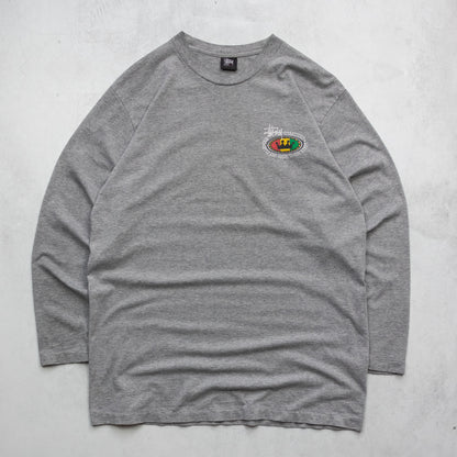 Vintage 90s Stussy Irie Rasta Longsleeve Tee - L