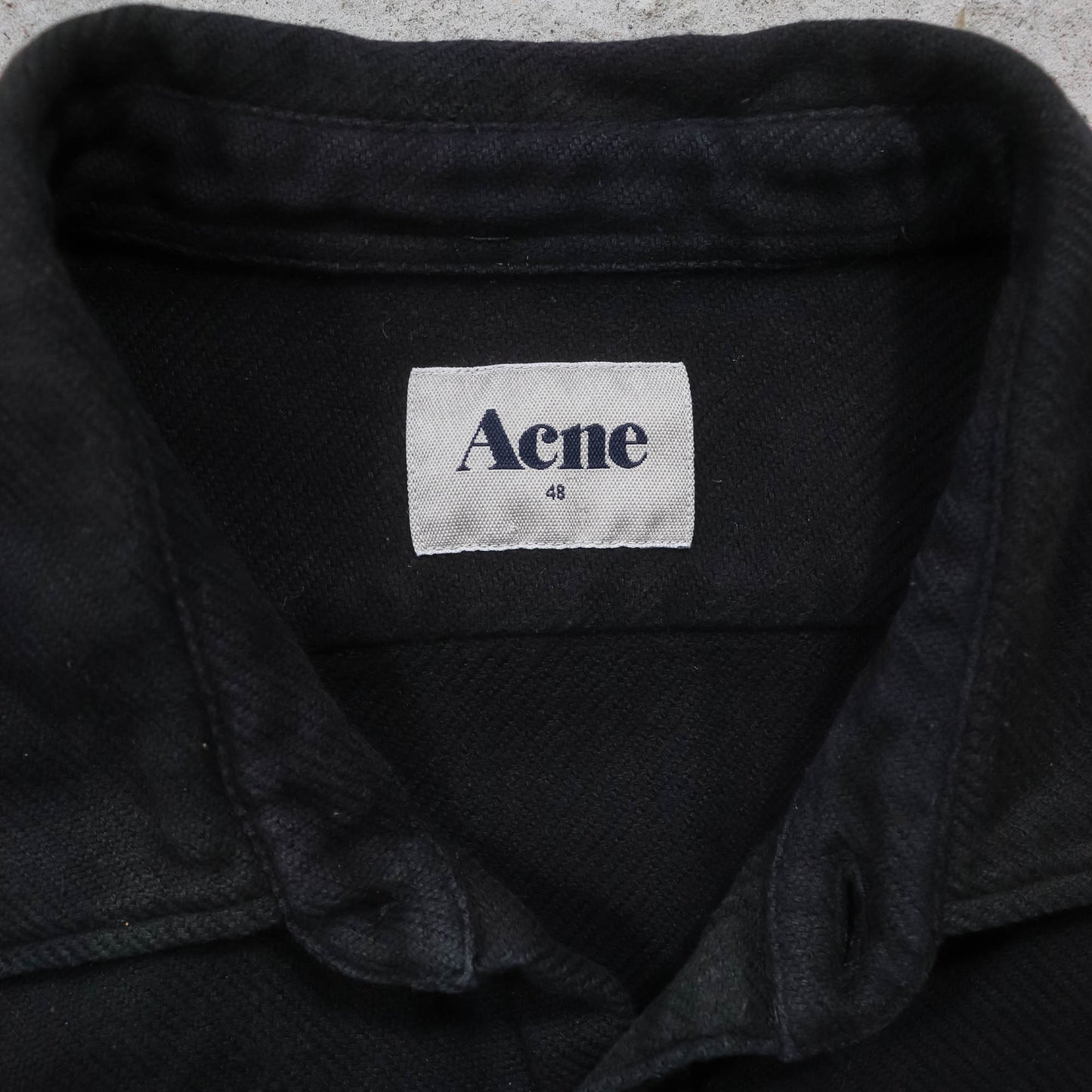 Acne Studios Tonal Plaid Flannel Utility Overshirt - M