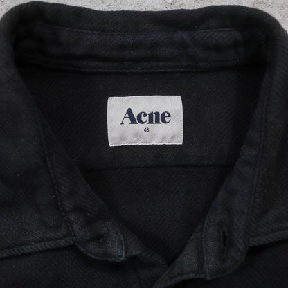 Acne Studios Tonal Plaid Flannel Utility Overshirt - M