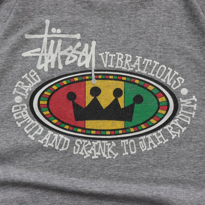Vintage 90s Stussy Irie Rasta Longsleeve Tee - L