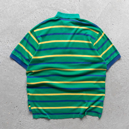 Polo Ralph Lauren Golf Crest Striped Polo Shirt – 90s (L)