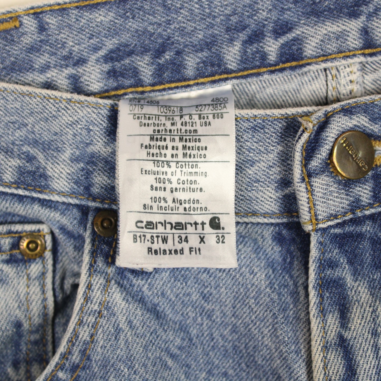 Vintage Carhartt Denim Workwear Jeans - 34x32