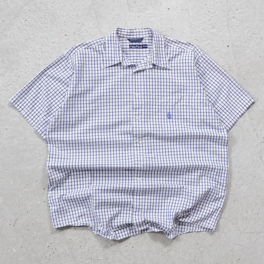 Nautica Plaid Button Up Shirt - 90s (XL)