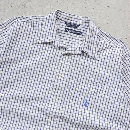 Nautica Plaid Button Up Shirt - 90s (XL)