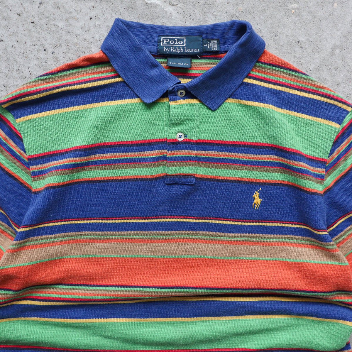 Polo Ralph Lauren Multicolour Striped Polo Shirt – 2000s (L)
