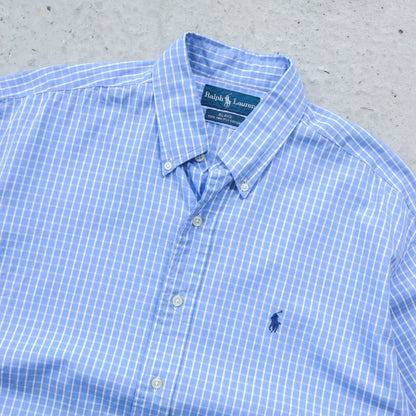 Polo Ralph Lauren Plaid Button Up Shirt - 90s (L)