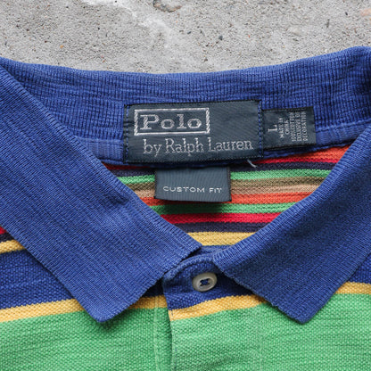 Polo Ralph Lauren Multicolour Striped Polo Shirt – 2000s (L)