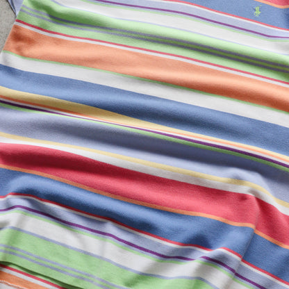 Polo Ralph Lauren Pastel Striped Polo Shirt – 2000s (L)
