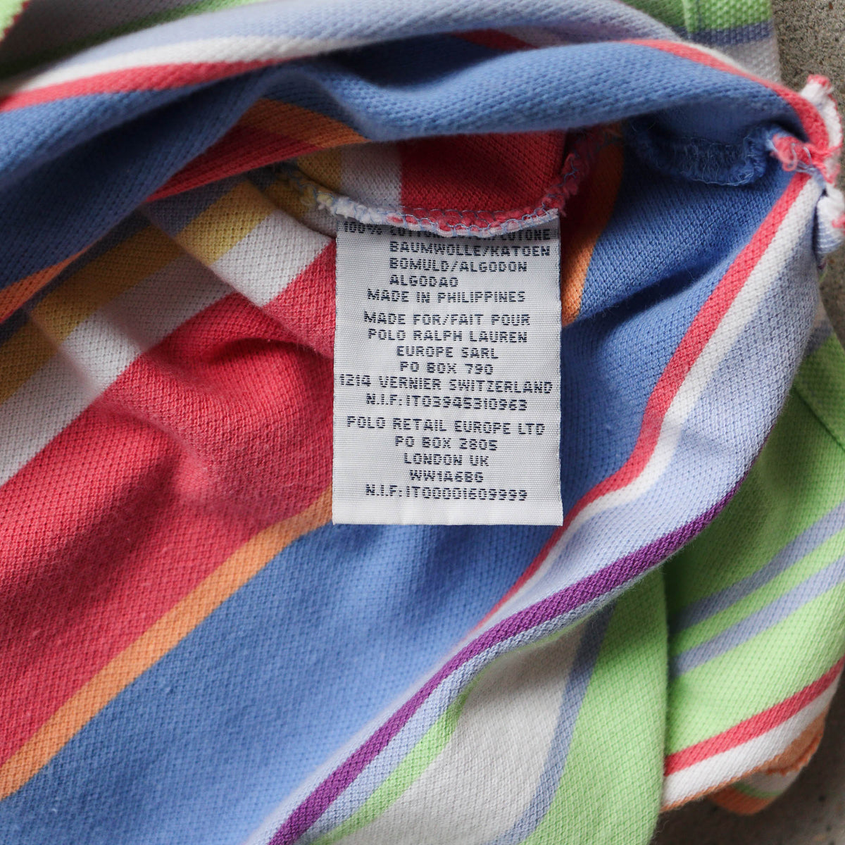 Polo Ralph Lauren Pastel Striped Polo Shirt – 2000s (L)