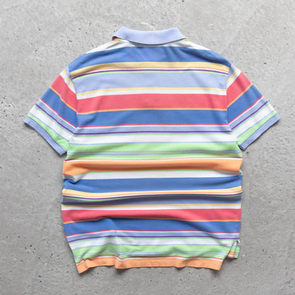 Polo Ralph Lauren Pastel Striped Polo Shirt – 2000s (L)