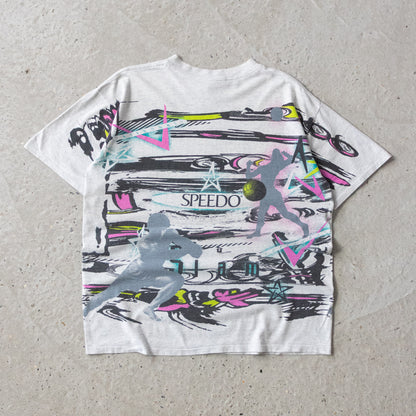 Vintage 90s Speedo Volleyball AOP Tee - L - AL Vintage