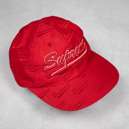 Supreme Jacquard Logo 6-Panel Hat - OS