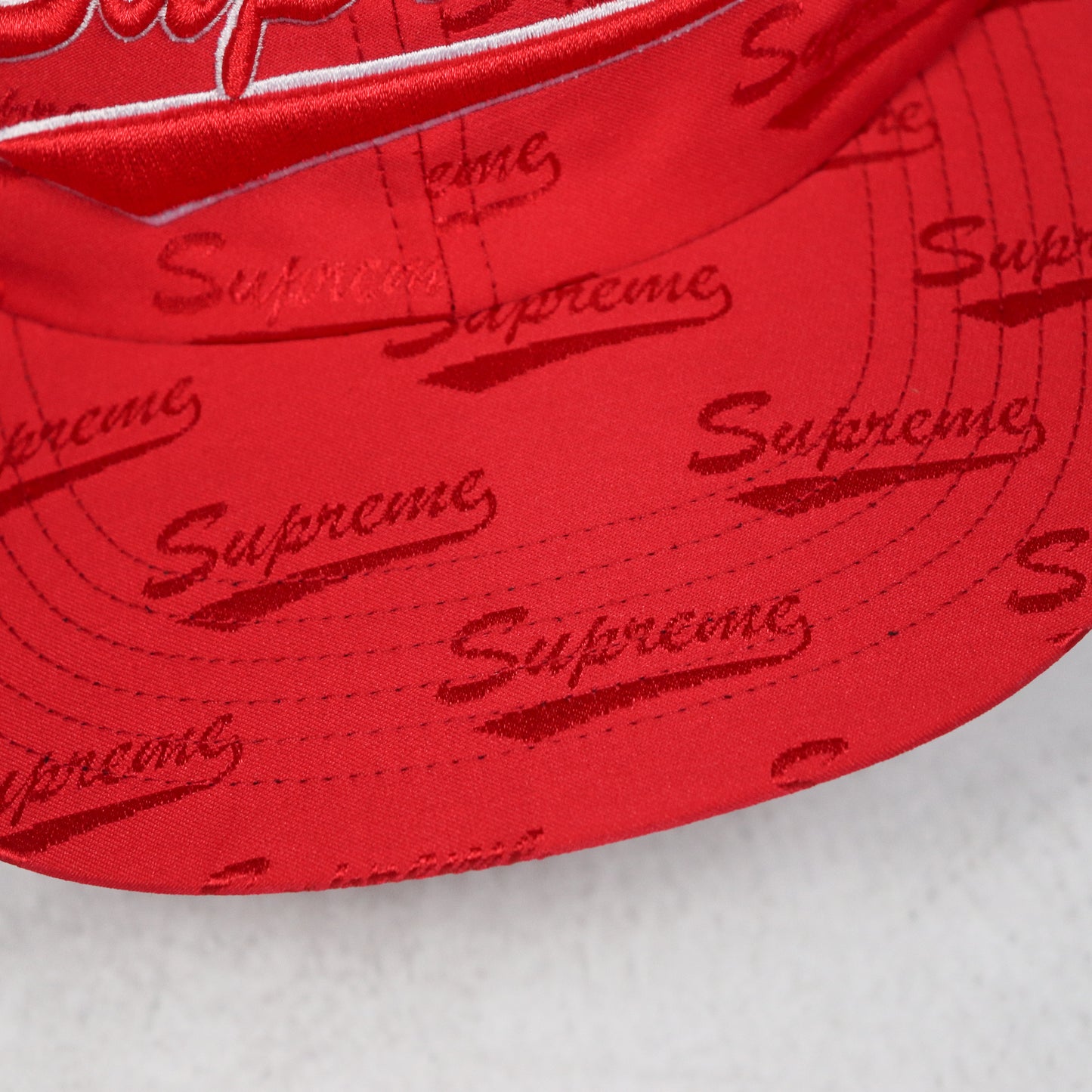 Supreme Jacquard Logo 6-Panel Hat - OS