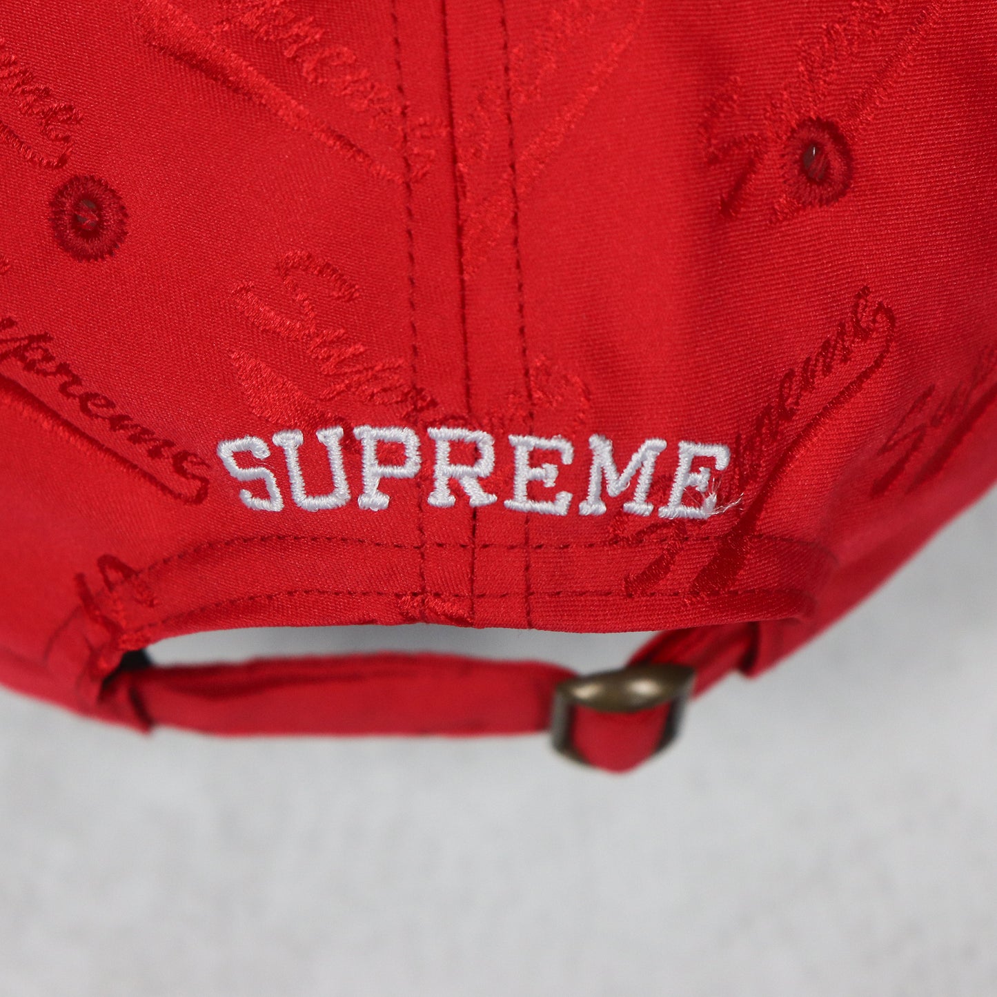Supreme Jacquard Logo 6-Panel Hat - OS