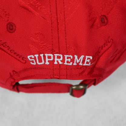Supreme Jacquard Logo 6-Panel Hat - OS