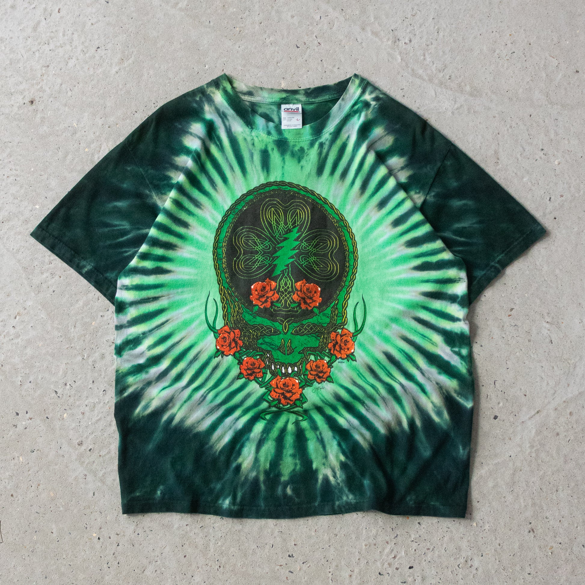 Vintage 2000s Grateful Dead Shamrock Tee - L - AL Vintage