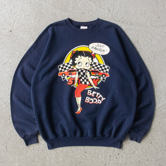 Vintage 90s Betty Boop Just Hangin Sweatshirt - XL - AL Vintage