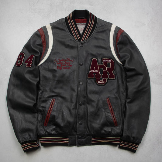 Vintage 2000s Redskins Leather Varsity Jacket - L