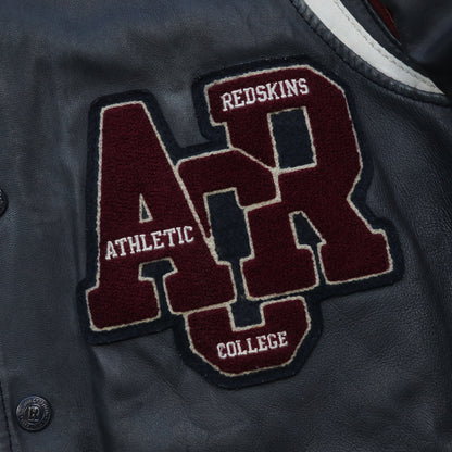 Vintage 2000s Redskins Leather Varsity Jacket - L