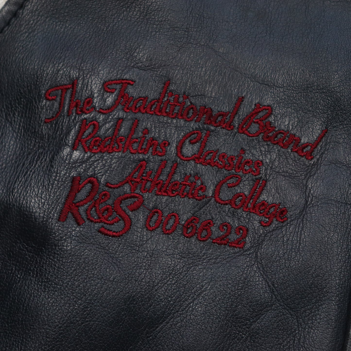 Vintage 2000s Redskins Leather Varsity Jacket - L