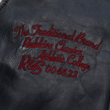 Vintage 2000s Redskins Leather Varsity Jacket - L