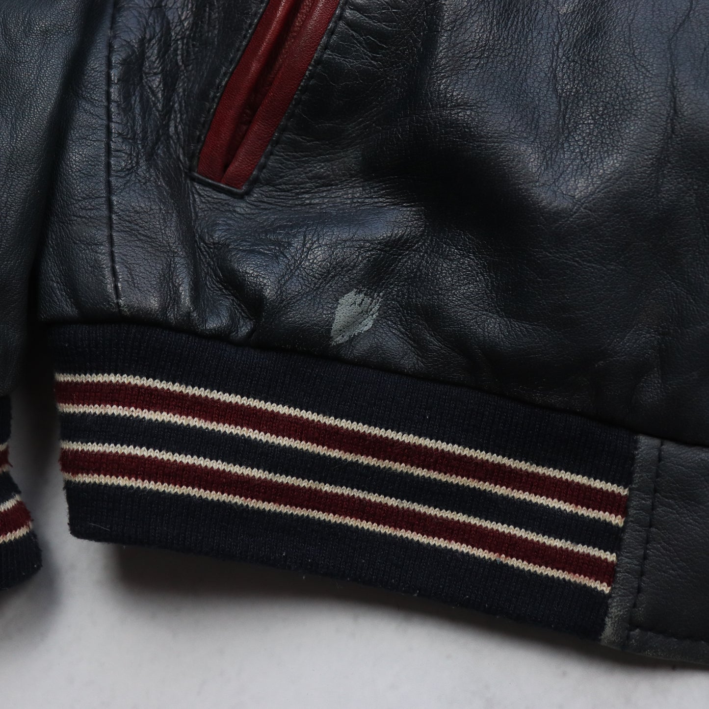 Vintage 2000s Redskins Leather Varsity Jacket - L