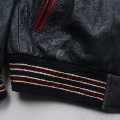 Vintage 2000s Redskins Leather Varsity Jacket - L