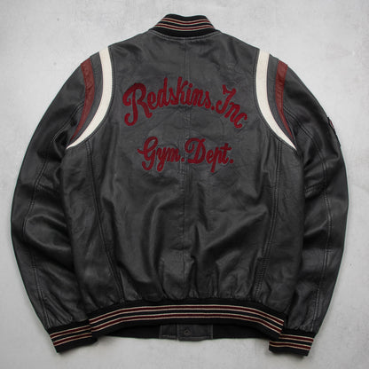 Vintage 2000s Redskins Leather Varsity Jacket - L
