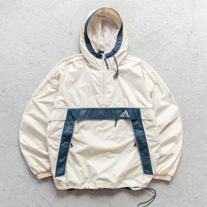 Adidas 1/4 Zip Hooded Anorak Jacket – 90s (L)