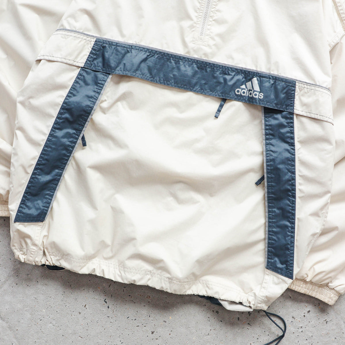 Adidas 1/4 Zip Hooded Anorak Jacket – 90s (L)