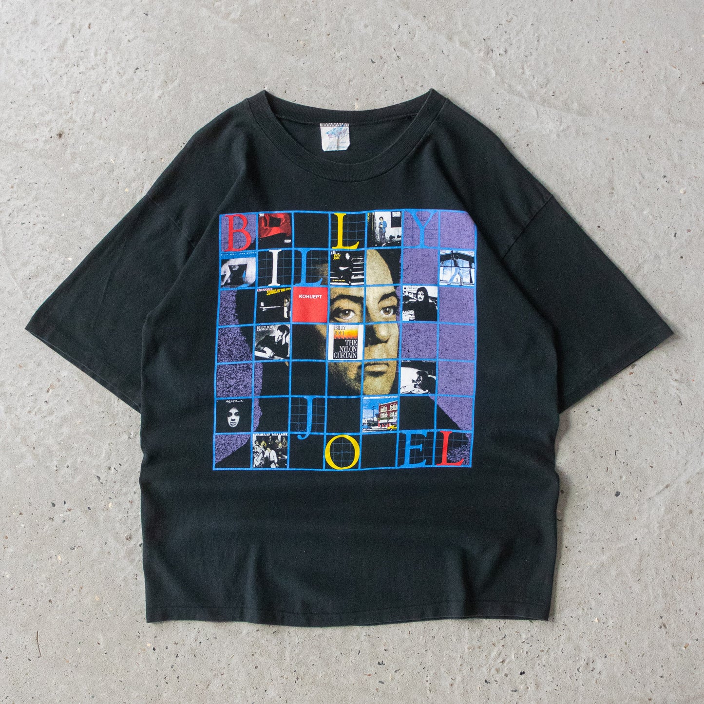 Vintage 1990 Billy Joel Storm Front Tour Tee - L - AL Vintage