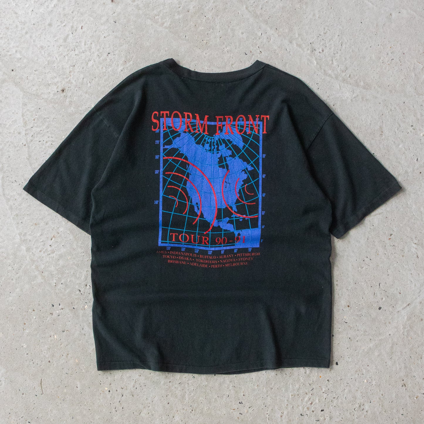 Vintage 1990 Billy Joel Storm Front Tour Tee - L - AL Vintage