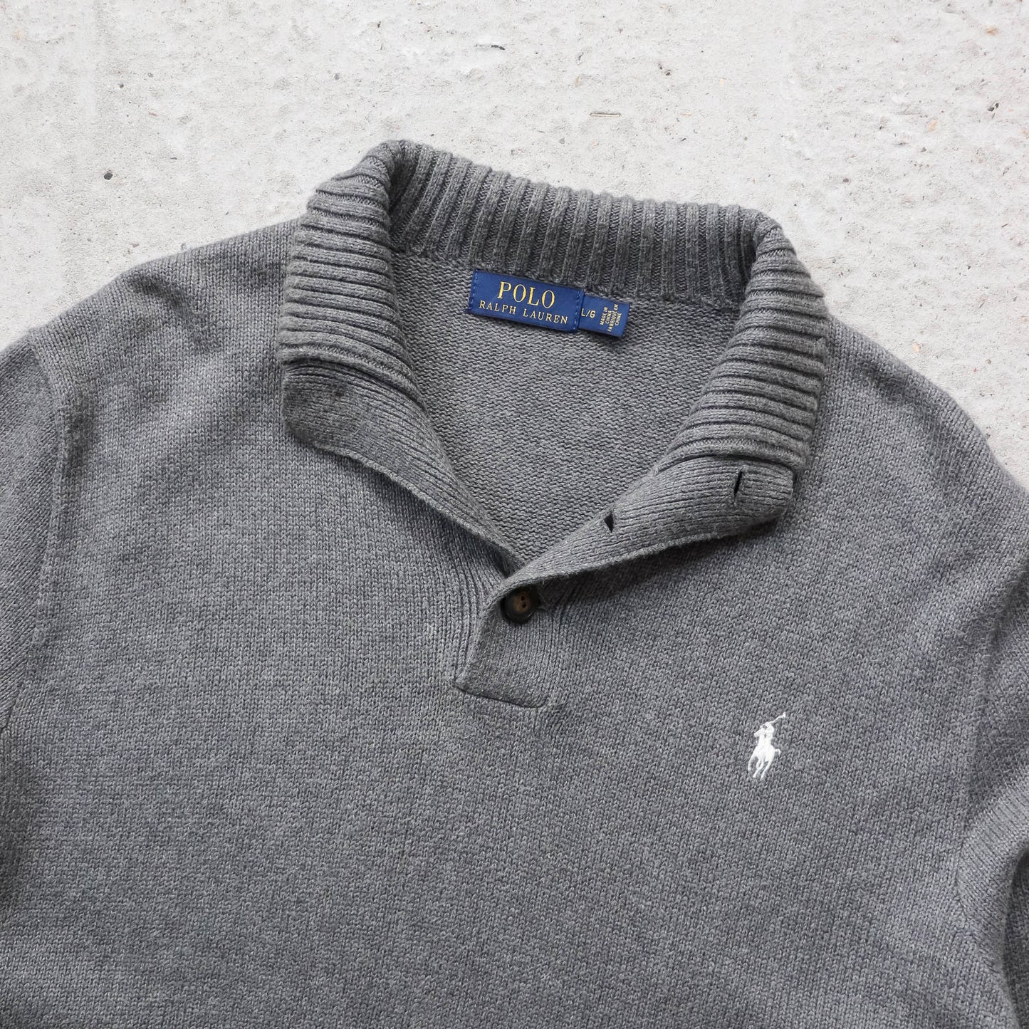 Polo Ralph Lauren Henley Knit Sweater - 2000s (L)