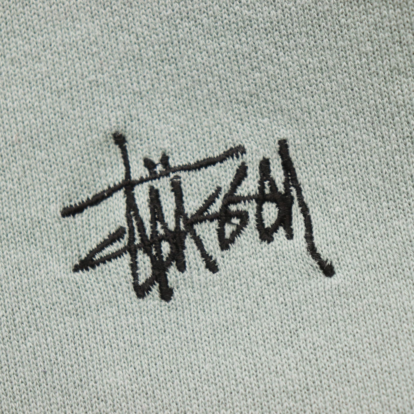 Vintage 90s Stussy Embroidered Logo Sage Sweatshirt - XL