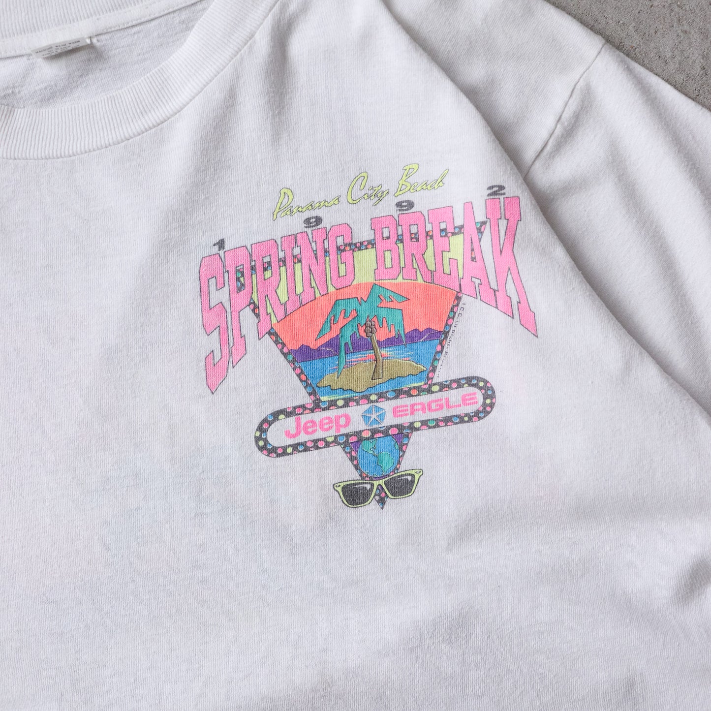 Vintage 1992 Spring Break Panama Beach Tee - L - AL Vintage