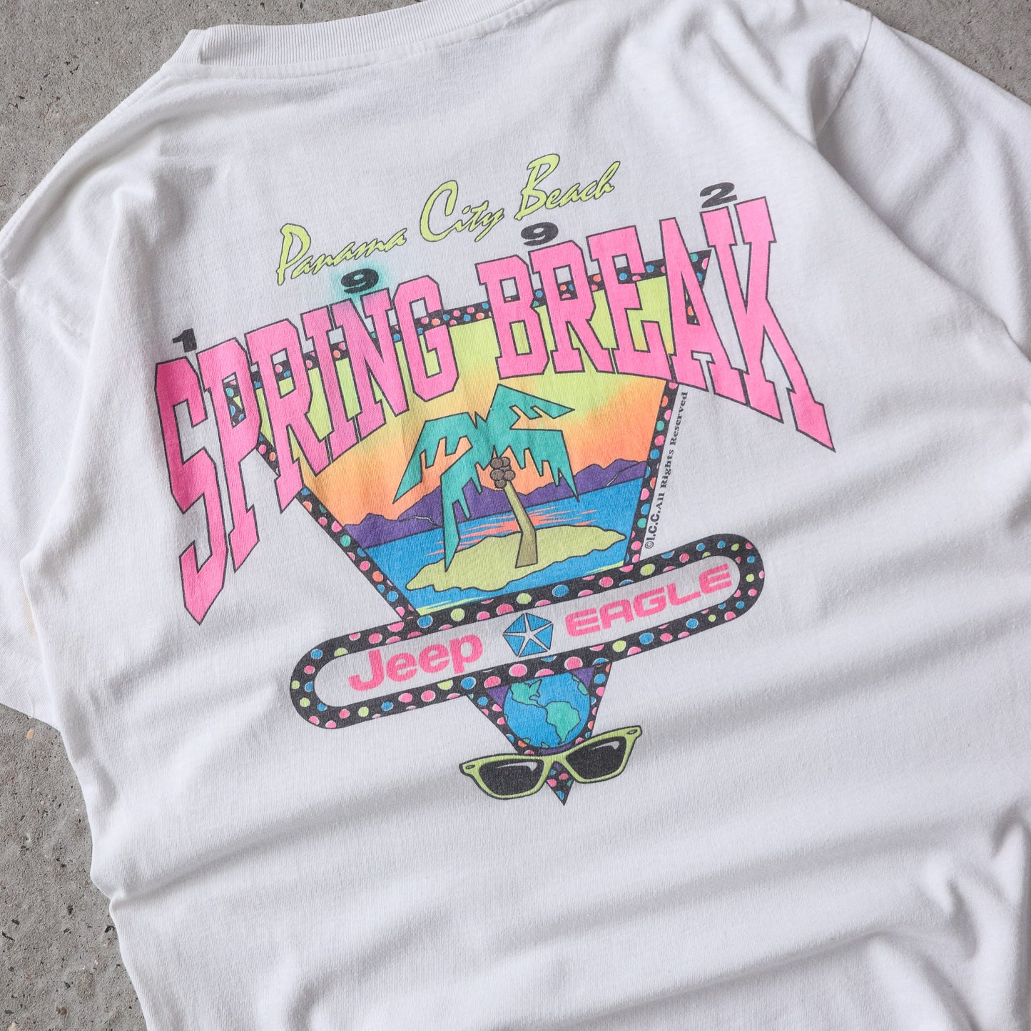 Vintage 1992 Spring Break Panama Beach Tee - L - AL Vintage