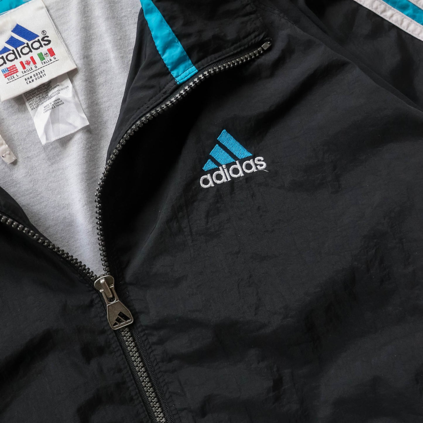 Adidas 3-Stripe Windbreaker Jacket - 90s (L)