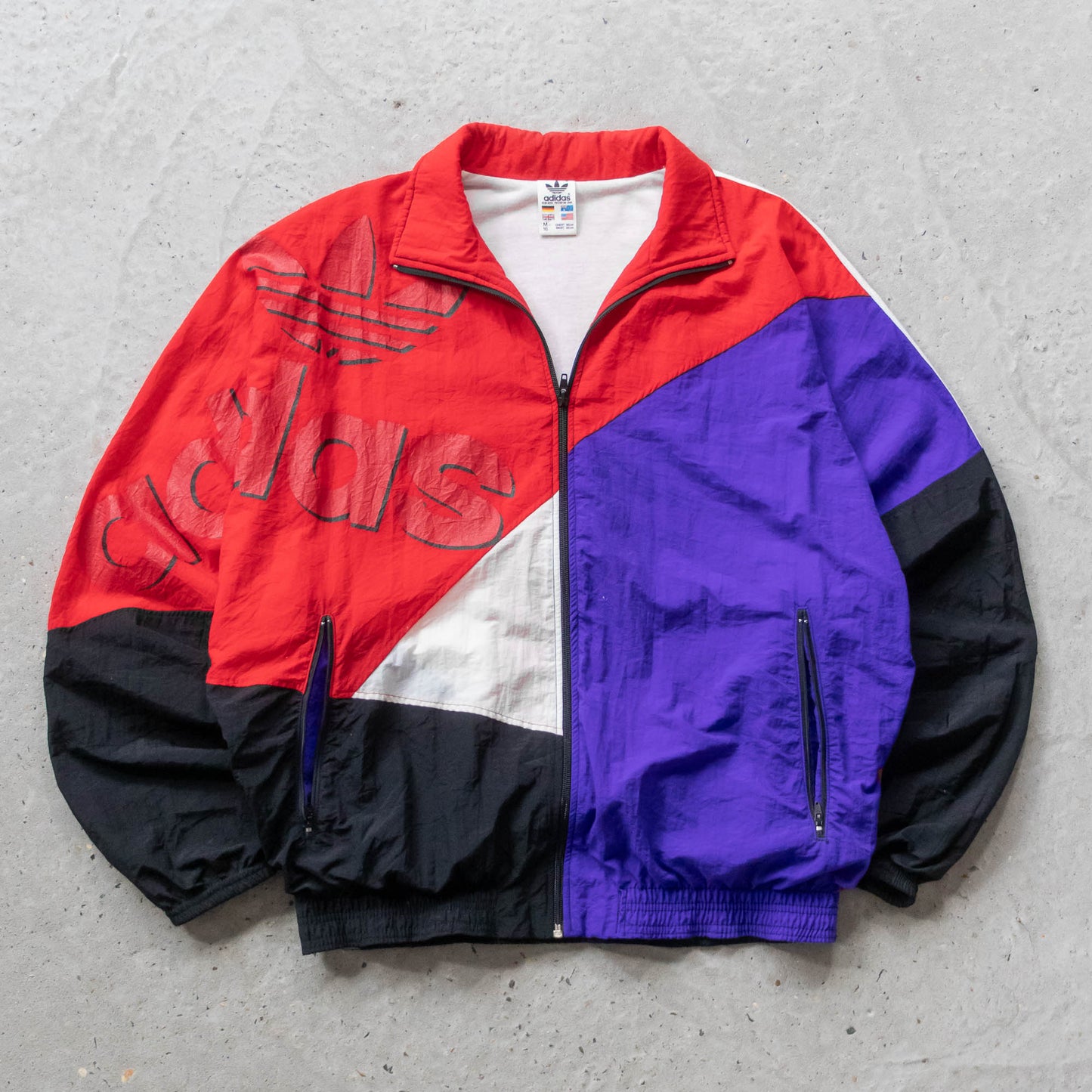 Adidas Trefoil Big Logo Windbreaker Jacket - 90s (M)