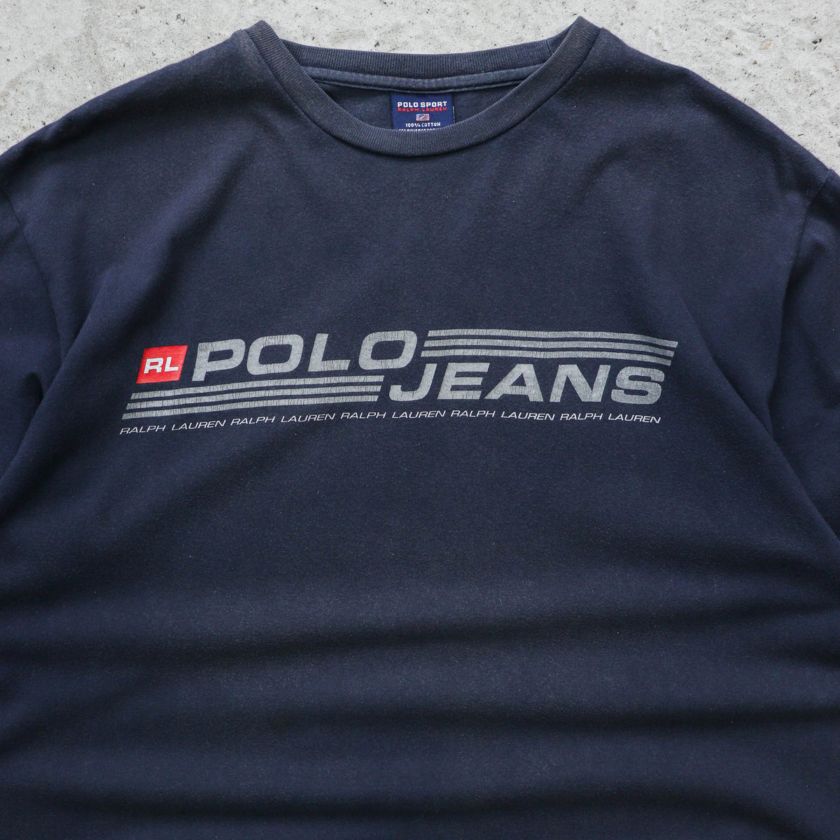 Polo Jeans Co Ralph Lauren Spellout Tee - 90s (XL)