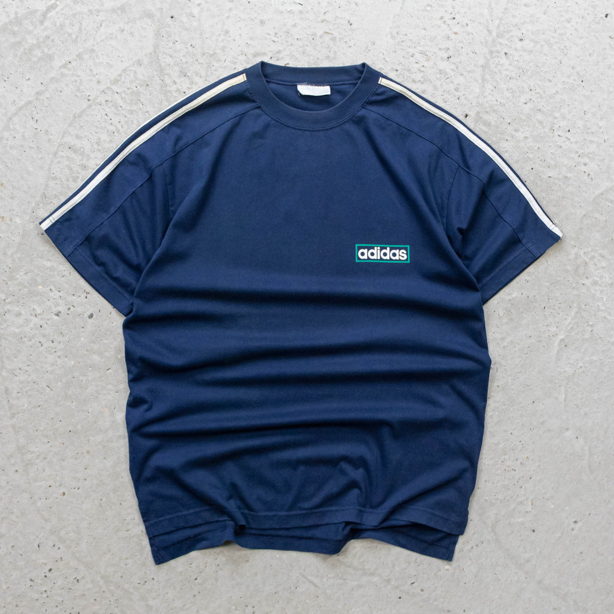 Adidas 3-Stripes Big Logo Tee - 90s (L)