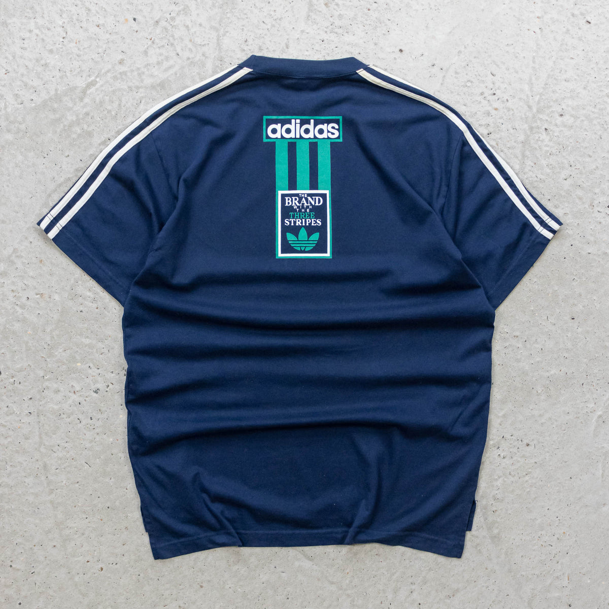 Adidas 3-Stripes Big Logo Tee - 90s (L)