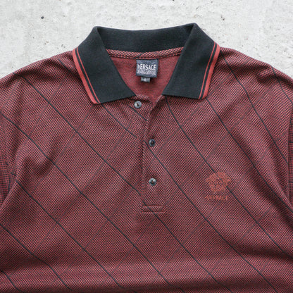 Versace Jeans Couture Textured Polo Shirt – 90s (L)