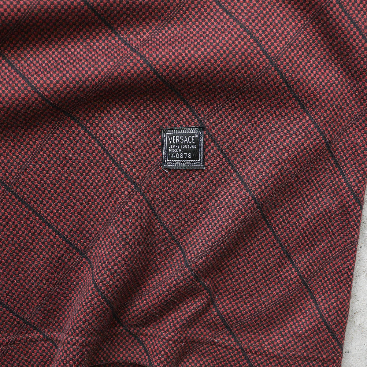 Versace Jeans Couture Textured Polo Shirt – 90s (L)