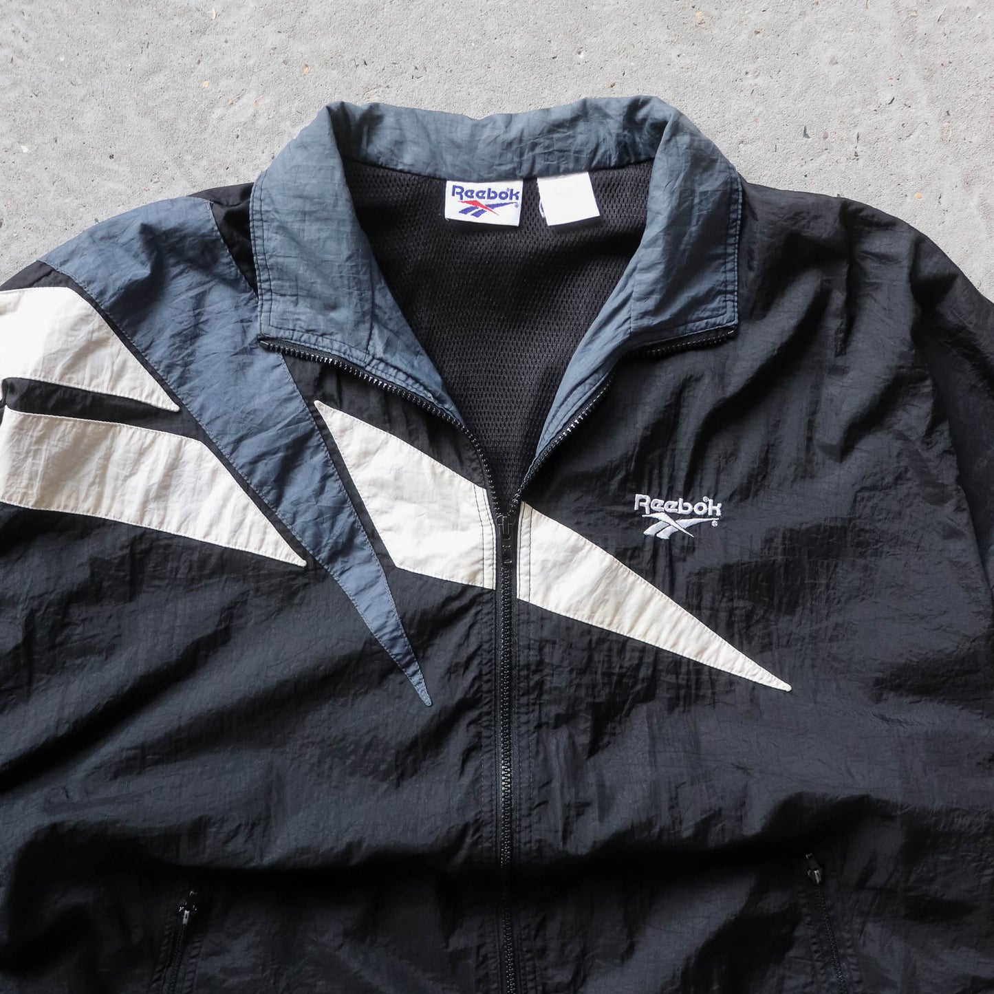 Reebok Big Logo Windbreaker Jacket - 90s (L)