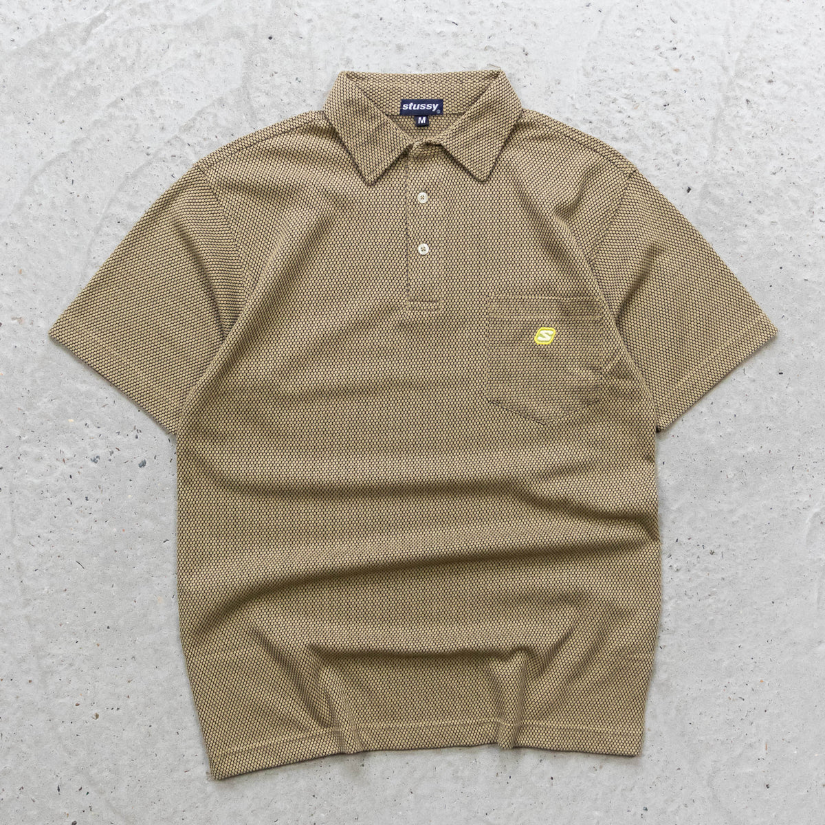 Stussy Textured Knit Polo Shirt – 90s (M)