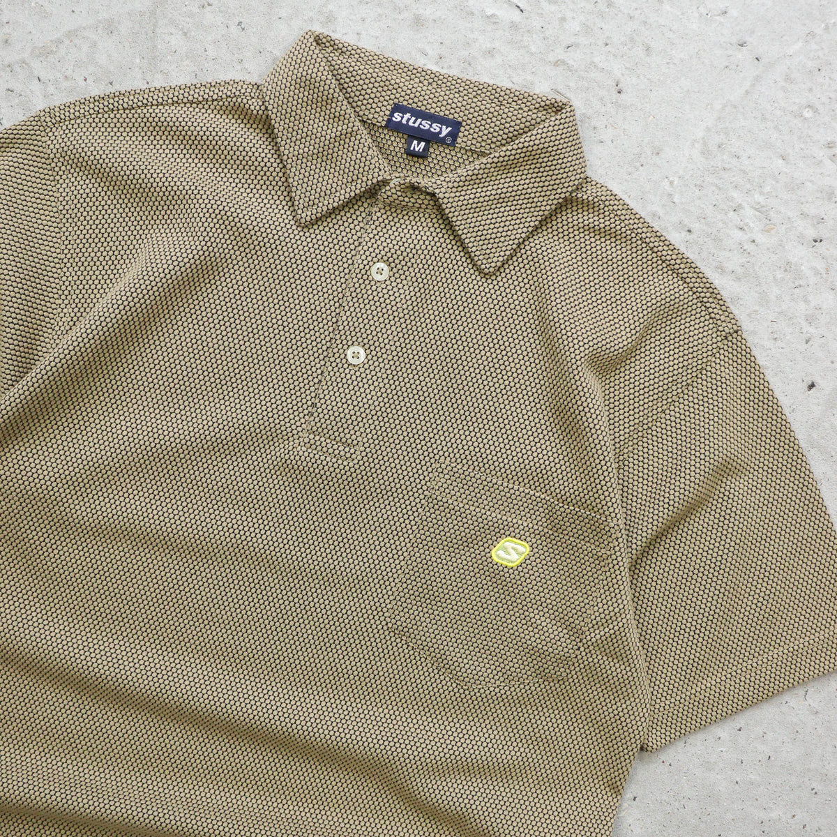 Stussy Textured Knit Polo Shirt – 90s (M)
