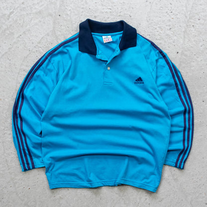 Adidas 3-Stripe Embroidered Rugby Shirt - 90s (L)